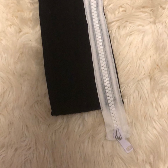 LF Carmar black and white zip up straight leg jean - Picture 7 of 7